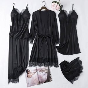 5-piece nightwear Combo set - Black