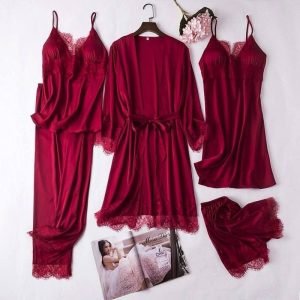 5-piece nightwear Combo set - Maroon